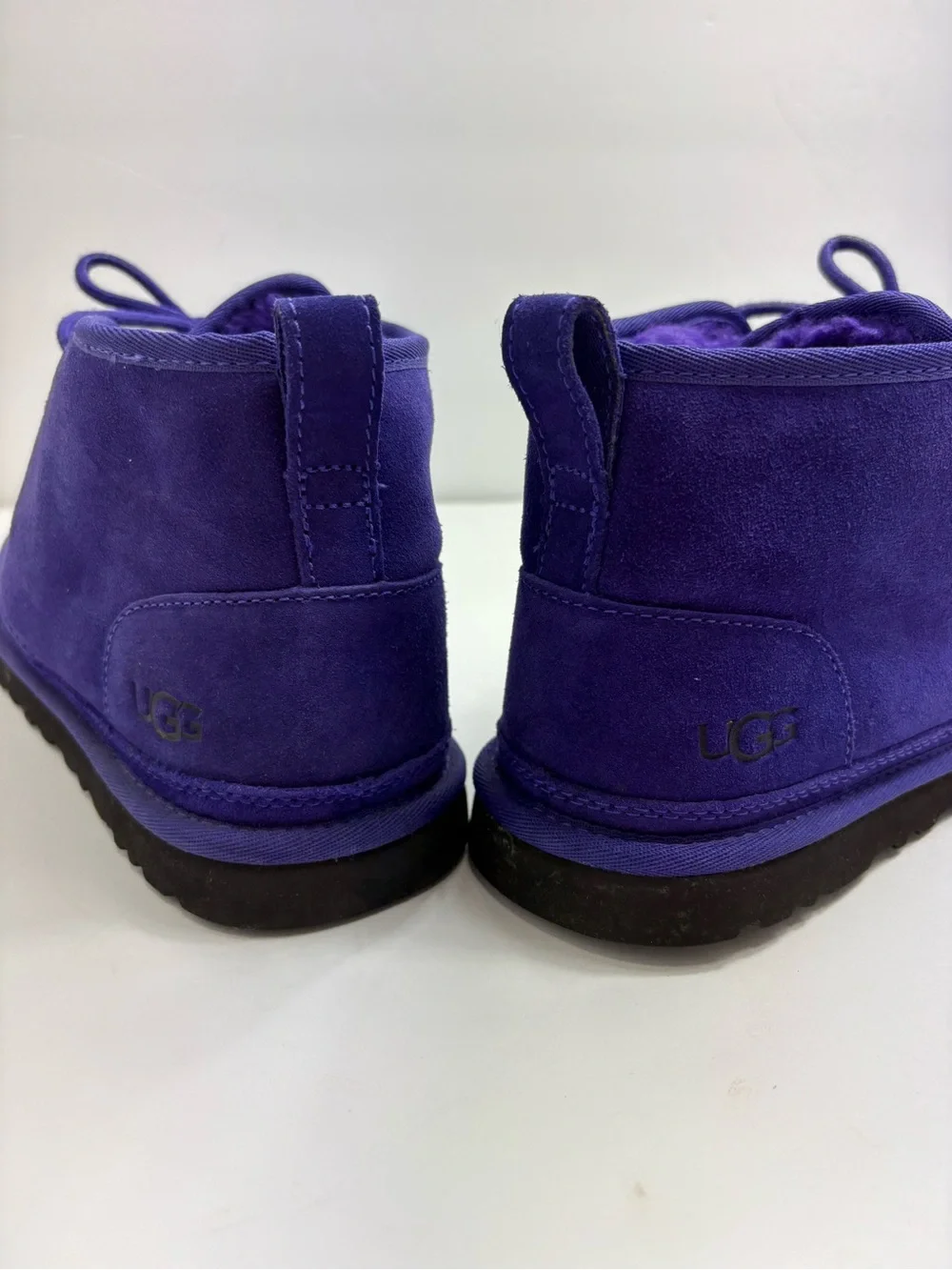 UGG Men's Purple Suede Moccasin-Style Boots